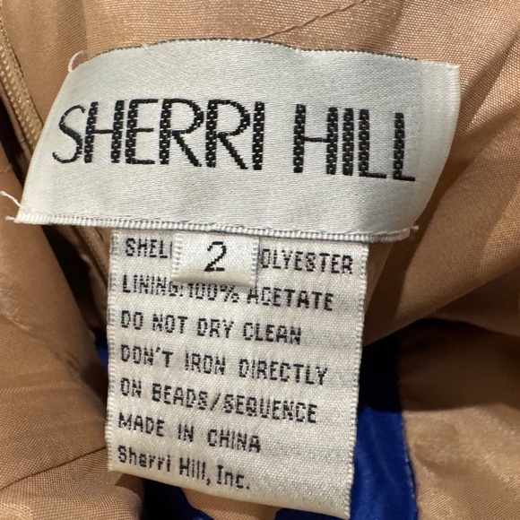Sherri Hill blue gown size 2 - Picture 6 of 8